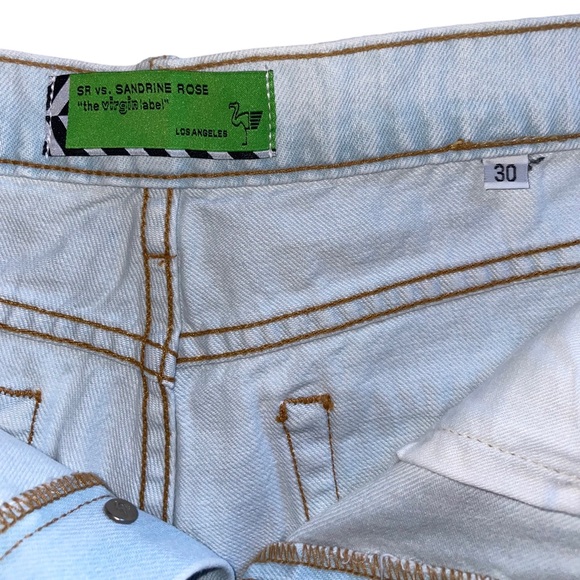 NWT Sandrine Rose x Free People Neon Zipper Denim Shorts - Picture 7 of 13